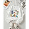 Girls' Long-Sleeve Round Neck Sweatshirt with Printed Design - Camping Crew Print, Suitable for Spring And Autumn, Fashionable And Casual