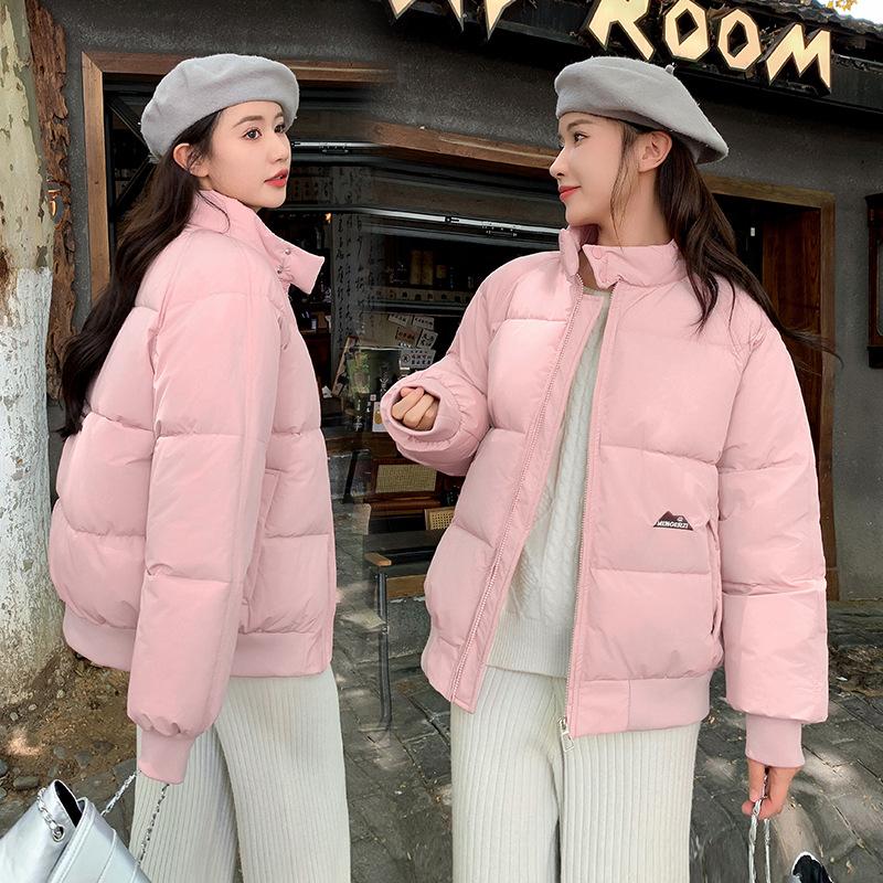 Down cotton cotton jacket women's short 2025 new winter thickened bread jacket loose stand-up collar jacket