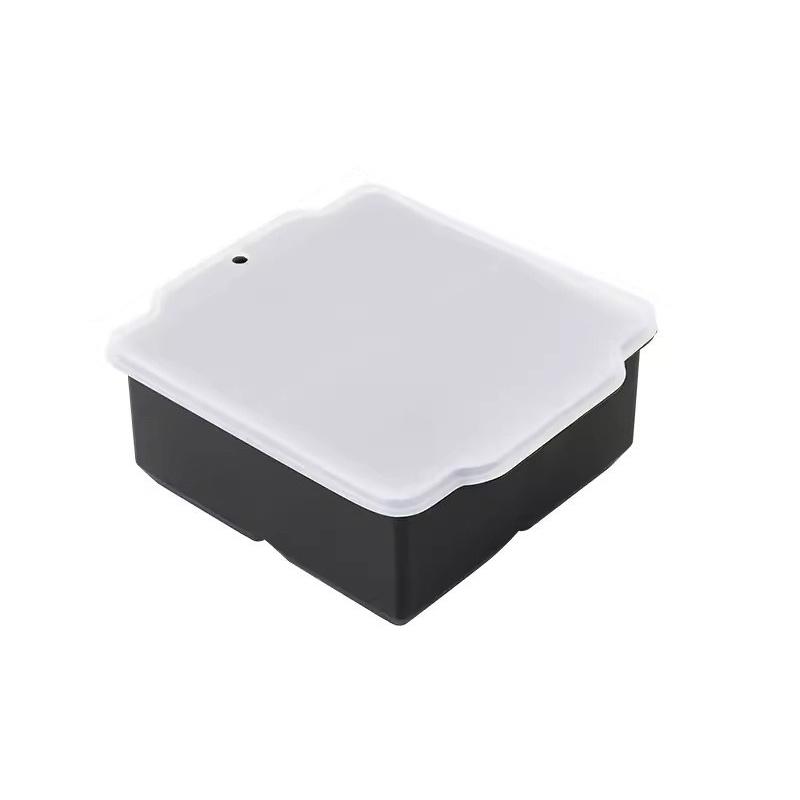 Silicone Large Ice Molds 2 Inch Big Ice Cube Trays With Removable Lid BPA-Free Easy Release And Stackable Flexible Ice Cube Tray