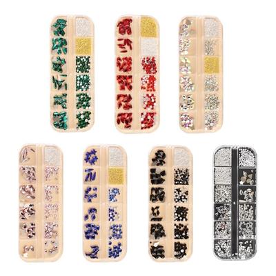 Strass Piatto per Unghie per Manicure Pietre di Cristallo Rotonde Decorazioni per Unghie