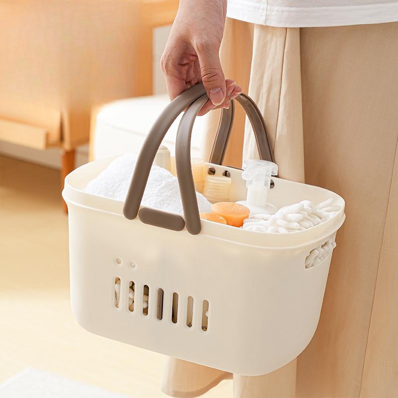Bathroom Storage Wonder: Hand-held Hollowed-out Bath Basket, Dormitory Shower Basket, Shampoo and Toiletries Basket