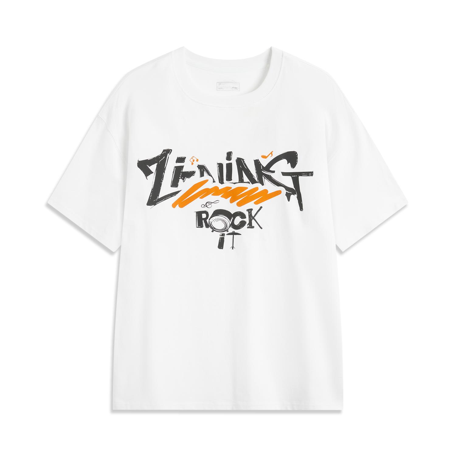 Li Ning T Shirt Unisex Standard White AHSV269-1 2XL