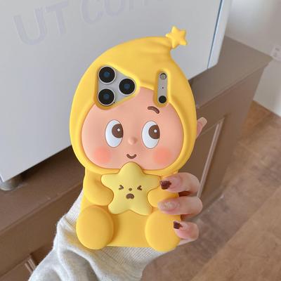 Compatible with Apple iPhone 17 Pro Max 3D Star Man Phone Case for iPhone 17/16/15/14/13 with Fun 3D Design.