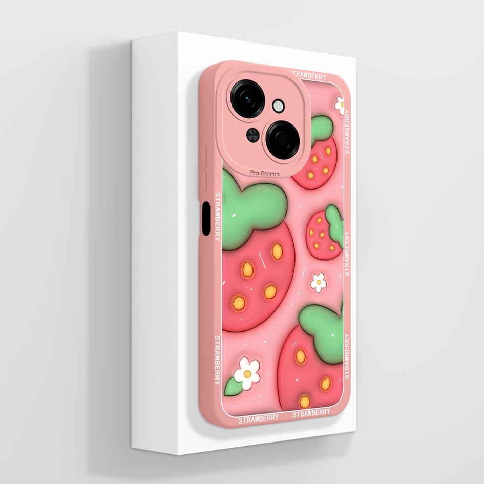 Do etui na telefon Tecno Pova 4 5 6 Pro Neo 3 Pop 8 9 z płynnego silikonu, modny mały miś, słodki, pulchny kot, miękka ochrona aparatu, torby na telefony do Tecno Capa