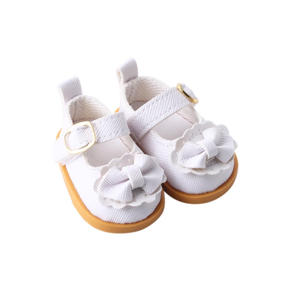 

Dolls Accessories Handmade Boots 5.5cm Bow Decorate Cotton Casual Shoes Leather Shoes Mini Bow Shoes Shoes білий