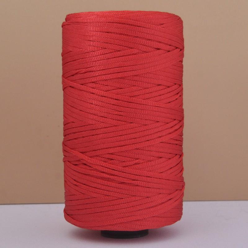 250g Silky Cotton Linen Crochet Yarn 2.5mm Lightweight Ice Silk Flat Ribbon Yarn Handmade Crocheting DIY Bags Hats Hollow Thread