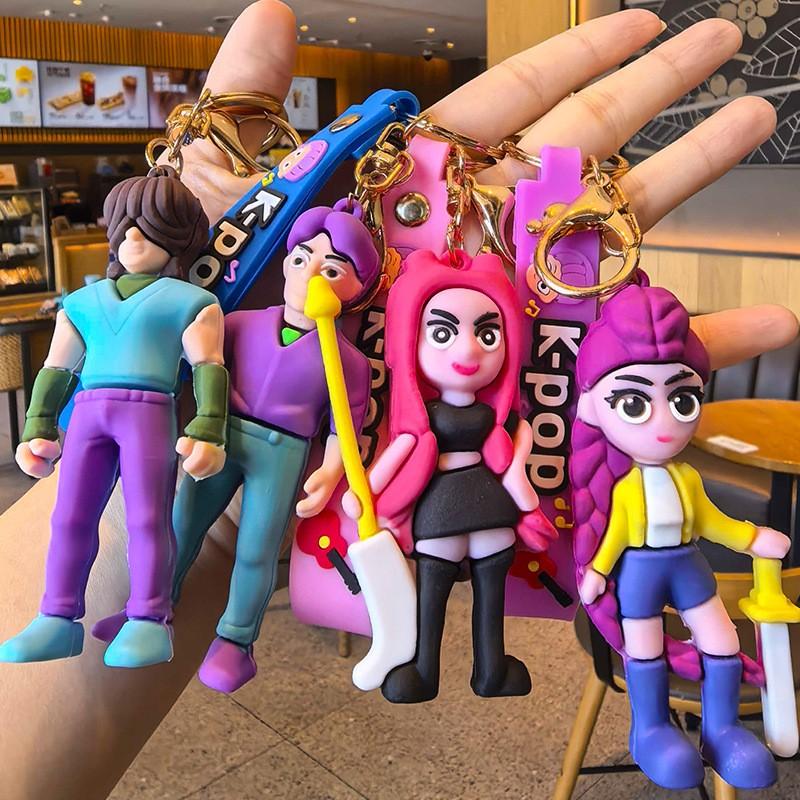 Kpop Demon Hunter Keychain Huntrix Keyring Backpack Hanging Keychain Party Accessories Huntrix Fans Party Favor Gifts