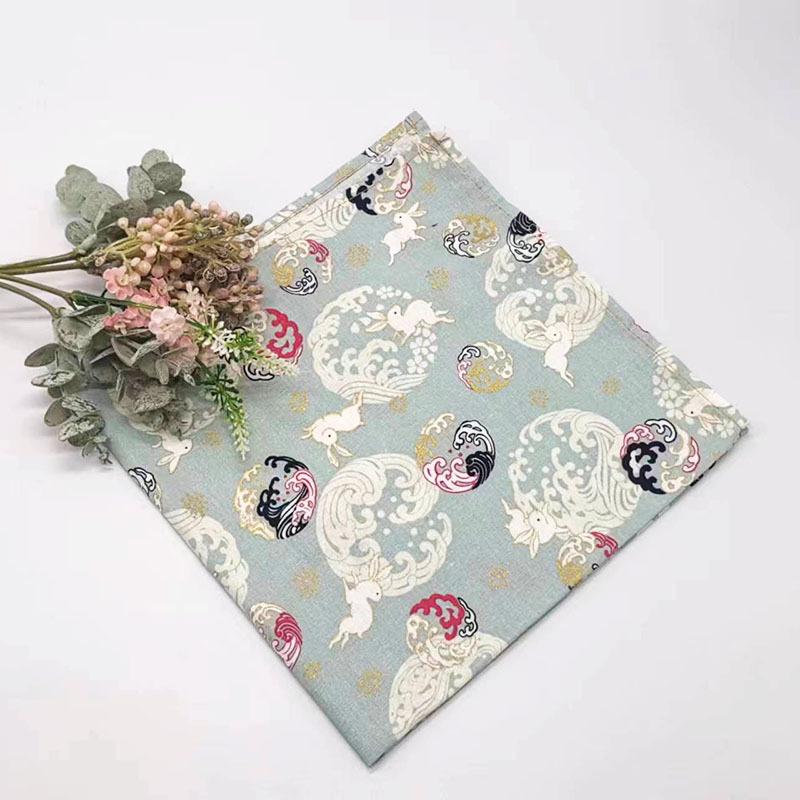 70x70cm Japanese Handkerchief Furoshiki Concise Bento Wrapping Cloth Tablecloth Gifts Leave Geisha Fan Flower Traditional Fabric