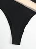 2023 European & American Women's One-Shoulder Swimsuit - Sexy Solid Color Patchwork Fashion