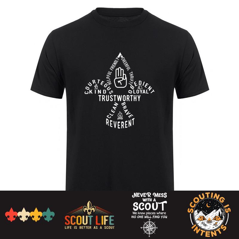Scout Life TShirt Outdoor Adventure Camping Hiking Graphic Tee Vintage Boy Scout Lover Casual T Shirt Gift HJ160