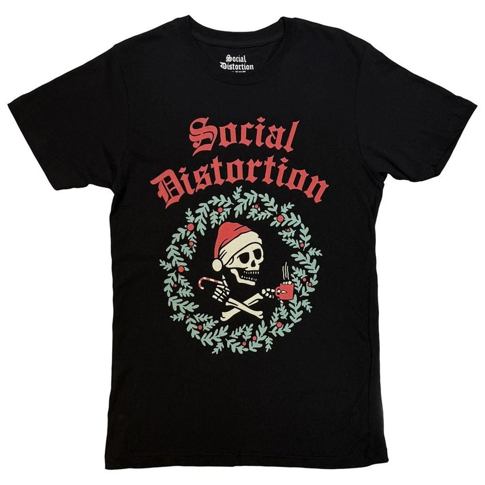 Social Distortion Wreath Band Logo T Shirt XL