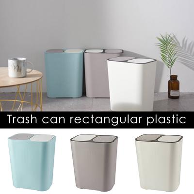 12L Waste Trash Rubbish Bin Double Cover Pressing Type Waste Sorting Bucket Home 12L Waste Trash Rubbish Bin Double Cover Pressing Type Waste Sorting Bucket Home