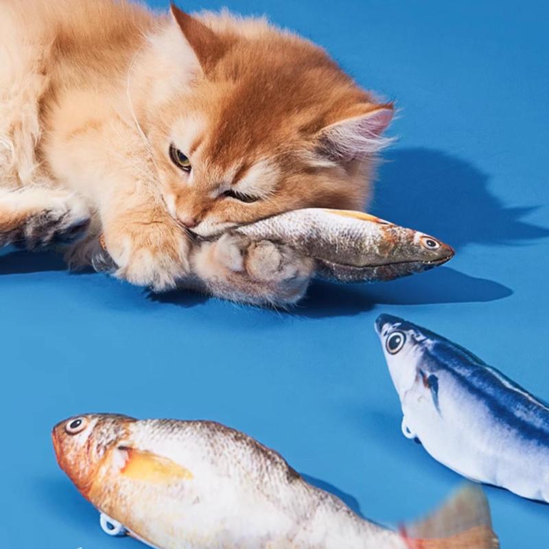 Intelligent Electric Simulated Electric Fish Originality Self Pleasure And Relaxation Cat Jumping Swinging Fish Teasing Cat Toy