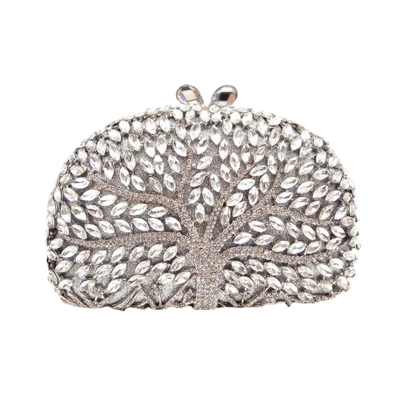 

Women Tree Crystal Clutch Bag Stones Evening Bags Bridal Rhinestone Purses and Handbags Wedding Party Clutches Bags Lady Clutch