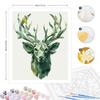 Frame Diy Painting By Numbers For Adults Kits Green Deer Wall Art Picture Marker By Numbers Animal Diy Gift 40x50cm