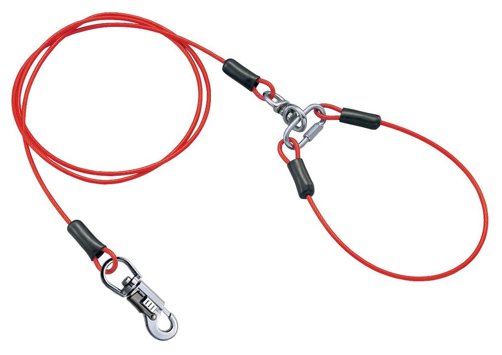 Petio Tough Gear Wire Chain Plus Red for Medium Dogs 3.5mm