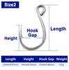 FishTrip Inline Single Hooks 25pcs Replacement Hook Lures Hook Wide Gap for Treble Replacement