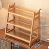 Bamboo Coffee Organizer Stand for Syrup And Mug Display On Kitchen Counter