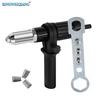 Liuqiang Electric Rivet Gun Conversion Kit with Multi-Specification Guide Nozzles