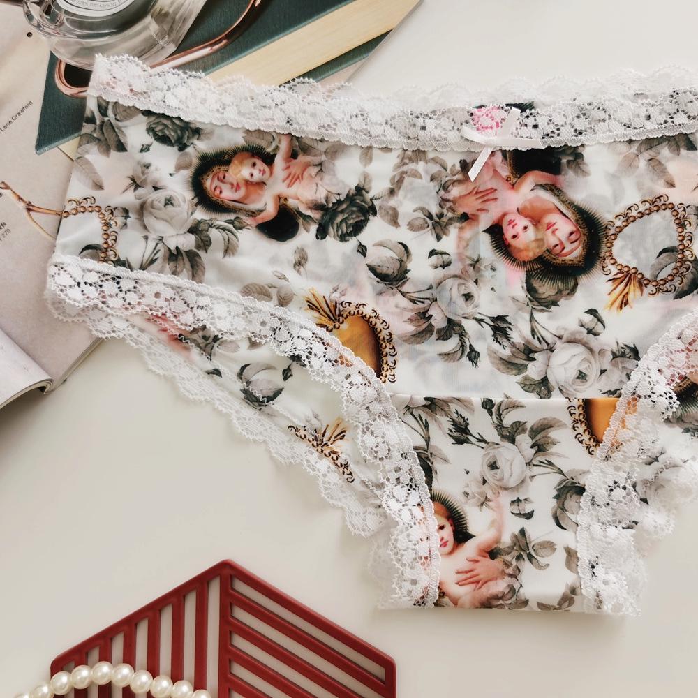 Special Clearance: Skin-Friendly, Seamless Quick-Dry Mid-Rise Women's Pink Silk Nylon Triangle Panties