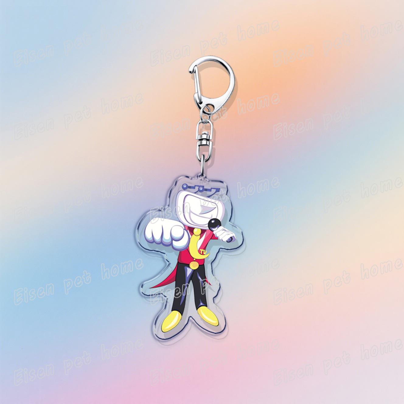 Deltarune Tenna Sleutelhanger Accessoires Tas Charms Undertale Meneer Tenna Antenne Lanino Meme Sleutelhangers Sleutelringen Sieraden Fans Cadeau beige