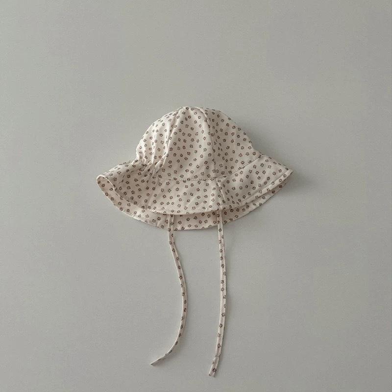 Baby Girls Sun Hat 46-48cm 6-24 Months Spring Summer Infant Girl's Fisherman Caps Breathable Outdoor Solid Color UV Protection