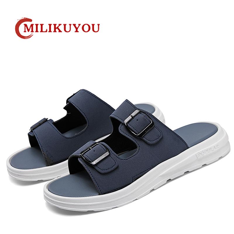 Summer Men Slippers Male Loafers EVA Casual Shoes Non-slip Thick Platform Sandal Mules High Quality Slippers Soft Beach Sandal