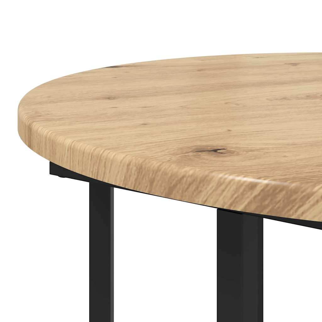 Side Table Set with Shelf 2 Pcs Brown