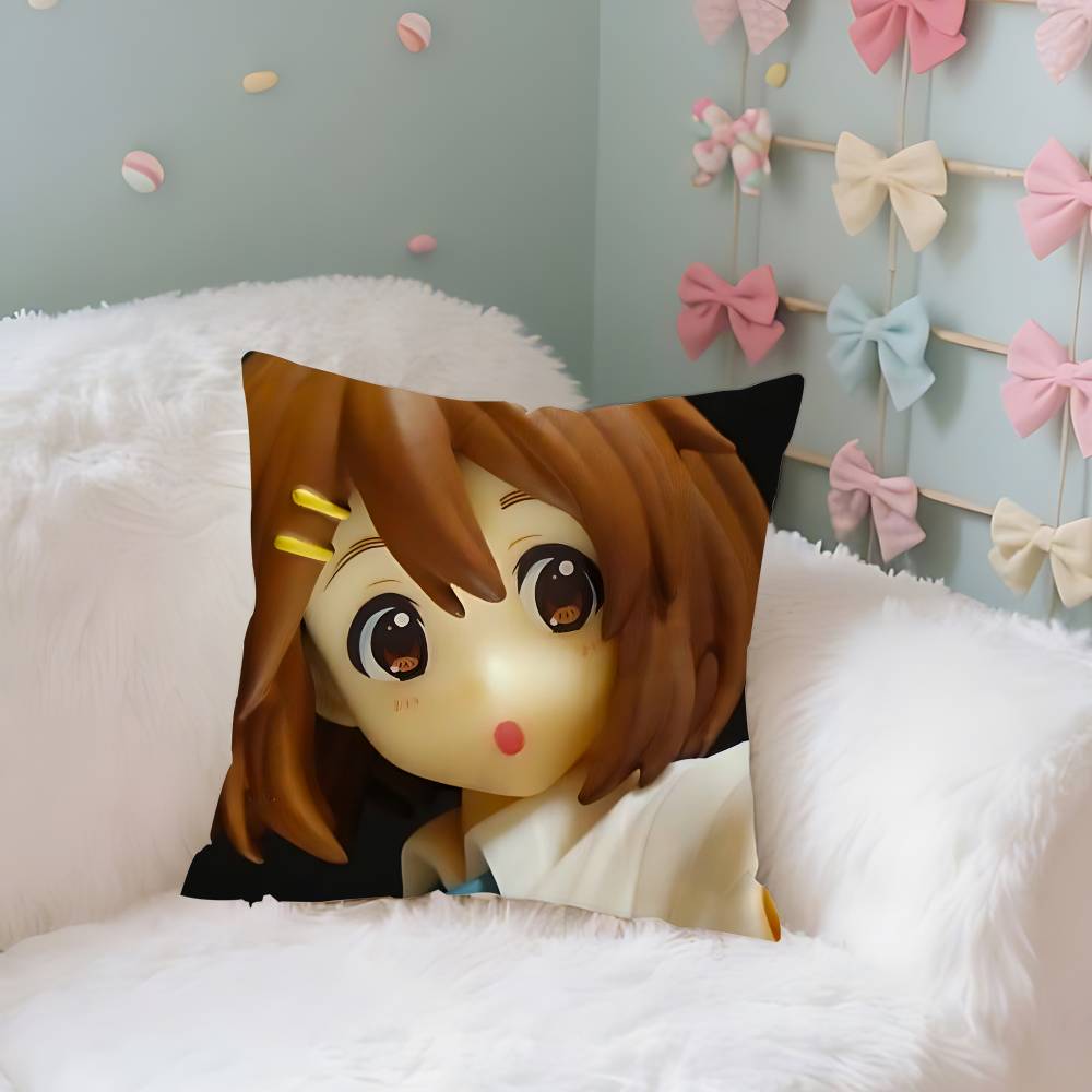 Cute Yyui Hirasawa Kawaii Case Plush Fabric Soft Pillowcase Double Sided Print Cushion Cover Household Gifts