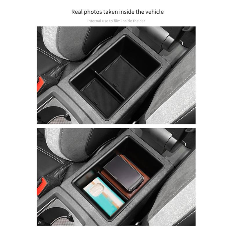 Car Storage Box Storage Box For Q3 Center Console Armrest Storage Box Car Accessories чёрный