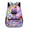 Smiling Critters Printed Backpack Teens - Oxford Fabric Breathable Padded Straps Unisex School Bag