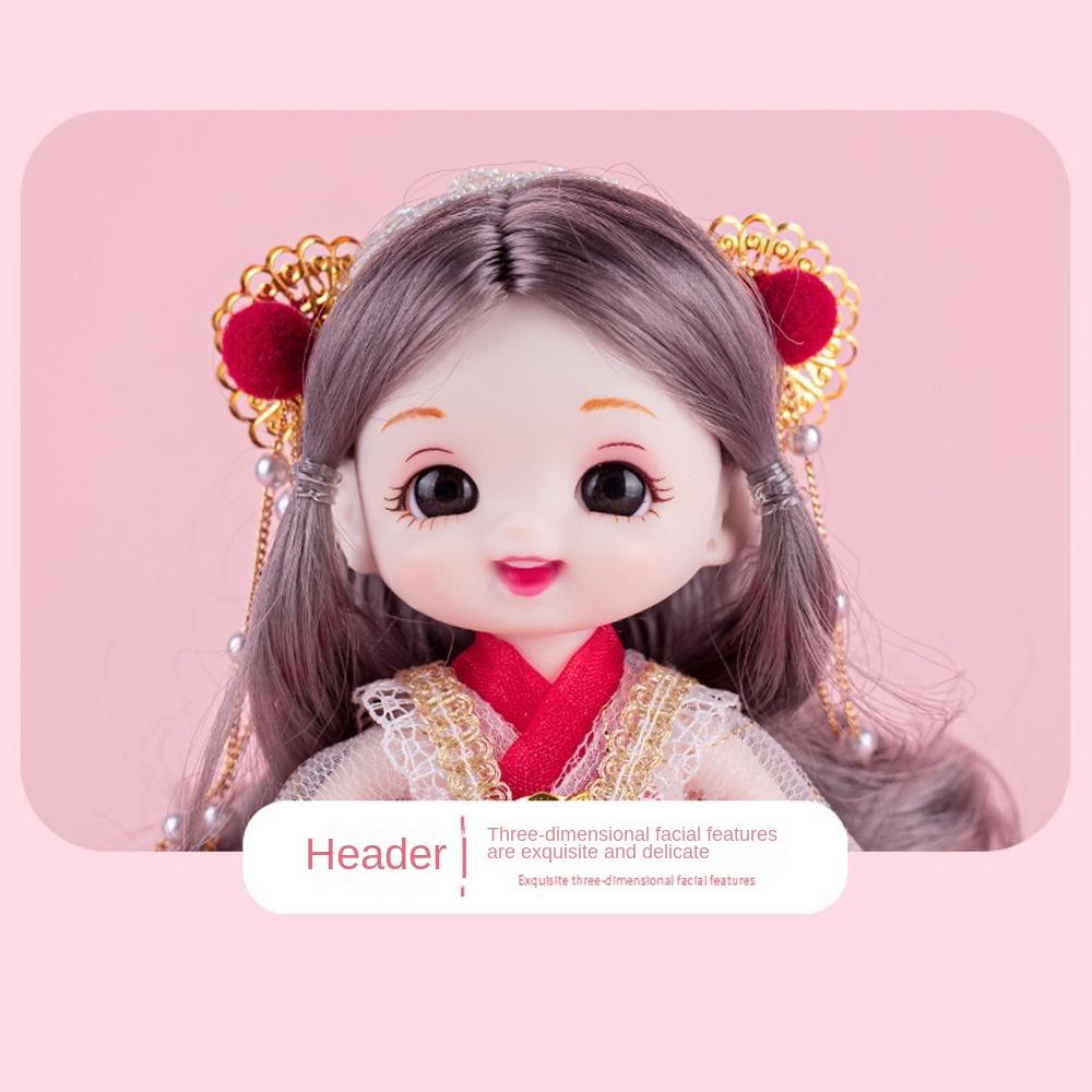 Little Princess Ancient Dress Bjd Doll Multiple Colors 17cm Hanfu Princess  Dolls  Girl Toys