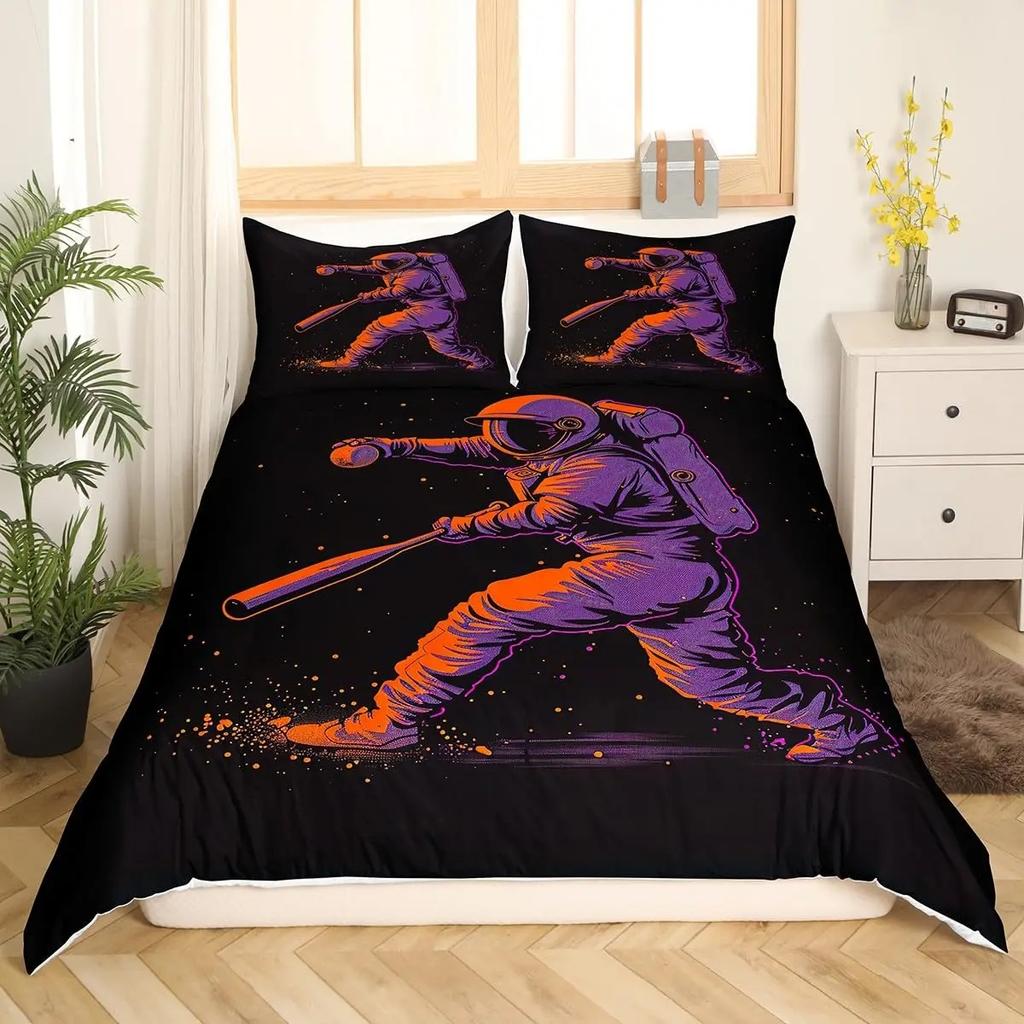 Astronaut Comforter Cover Universe Galaxy Bedding Set Outer Spaces Theme Duvet Cover Boys Kids Starry Sky RCover