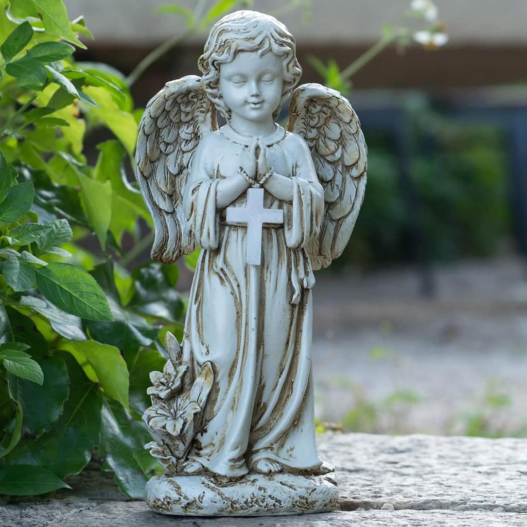 Cemetery Decoration, Sun Angel Monument, Courtyard , Resin Ornament for Courtyard Decoration