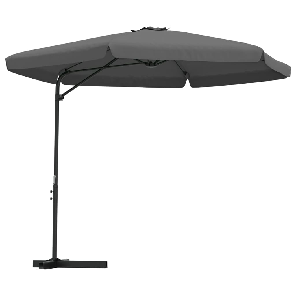 300 cm Stahlmast Sonnenschirm in Anthrazit