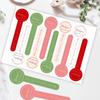 Pack of 100 Stickers: Long Strip & Round Adhesive for Baking, Dessert, Cake Box Decoration DIY