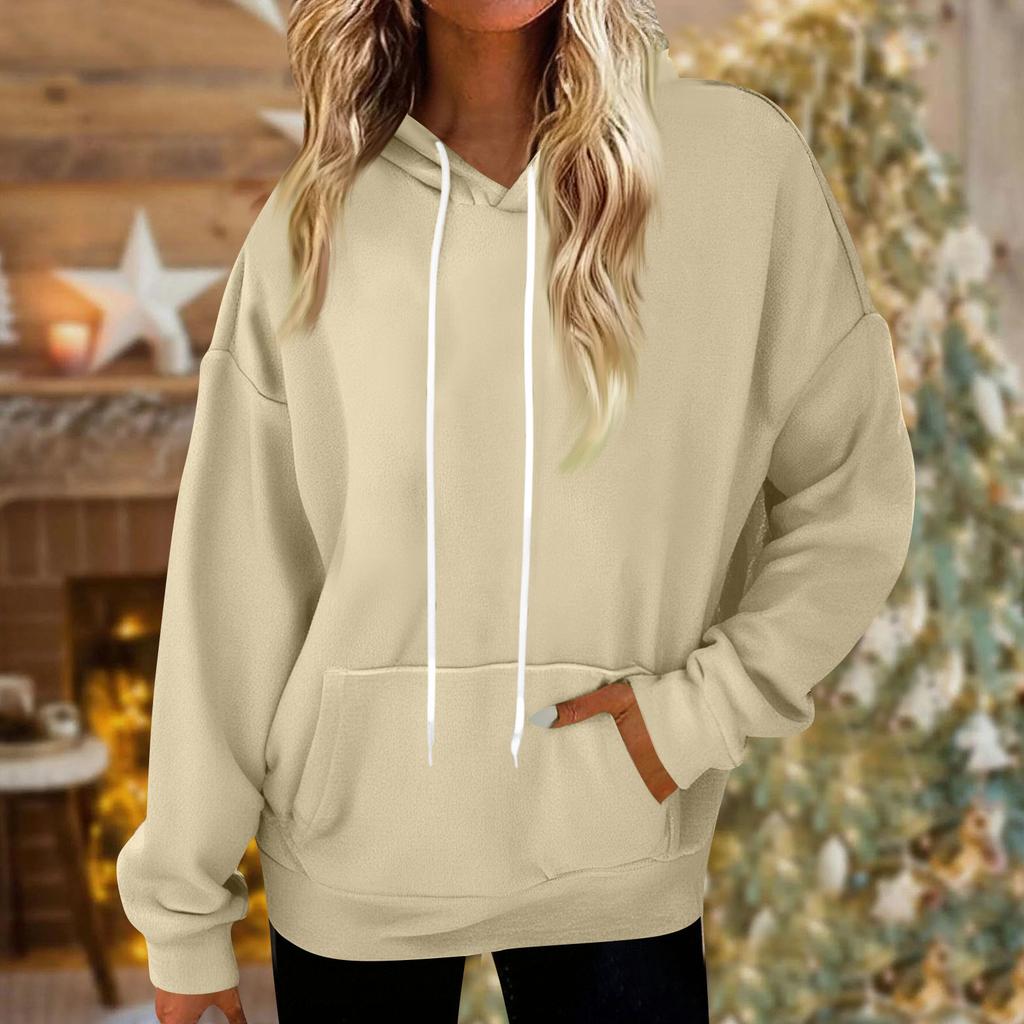 Dámské mikiny Oversized Zimní Plyšové Roztomilé Mikiny Pulovr Trendy Podzimní Zimní Oblečení