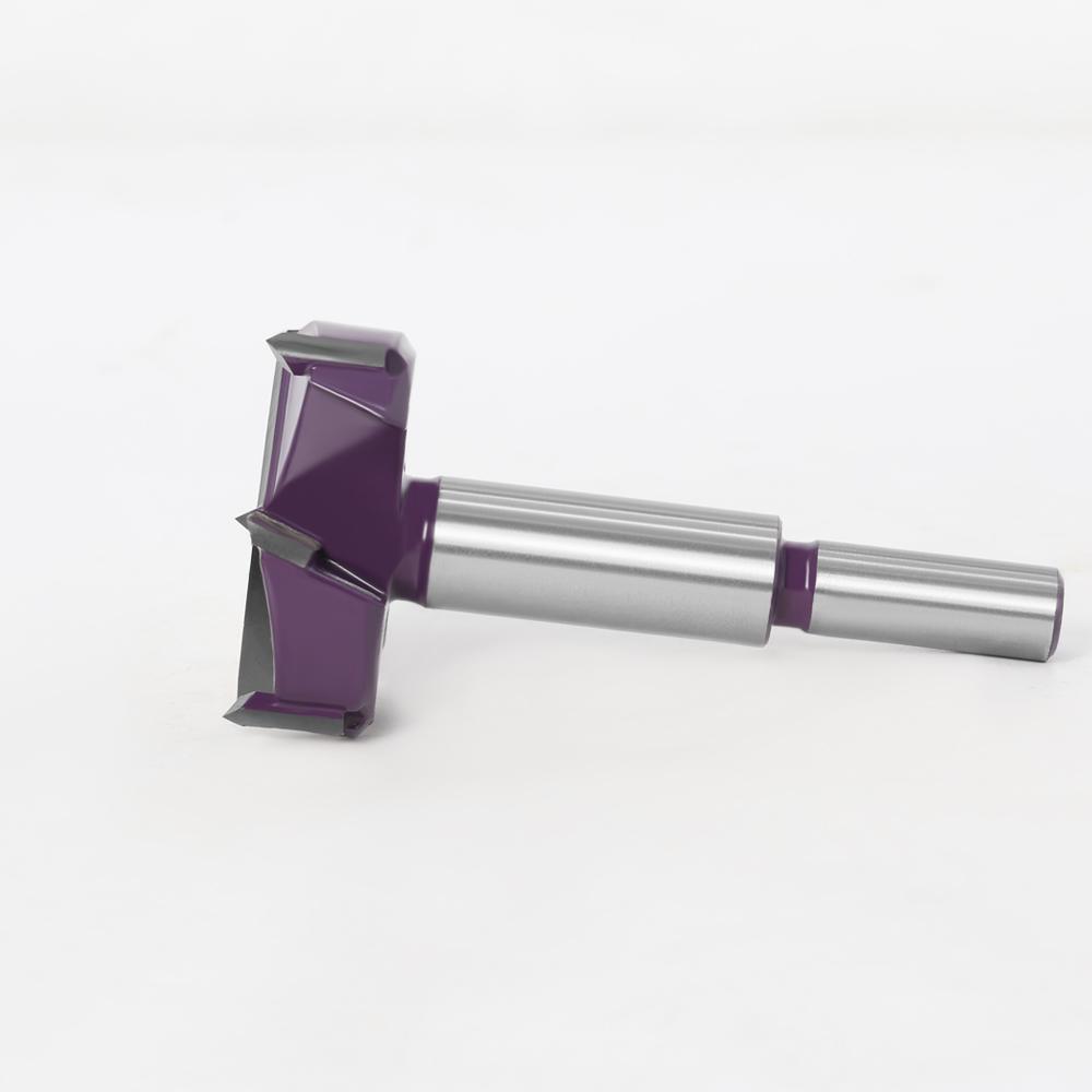 1pcs 45mm 3 Teeth Forstner Tips Woodworking Tools Hole Saw Cutter Hinge Boring Drill Bits Round Shank Tungsten Carbide Cutter