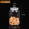 Transparent Glass Sealed Storage Jar
