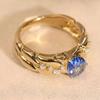 Classic Copper Alloy Zircon Ring Ladies Jewelry Wedding Promise Party Gift