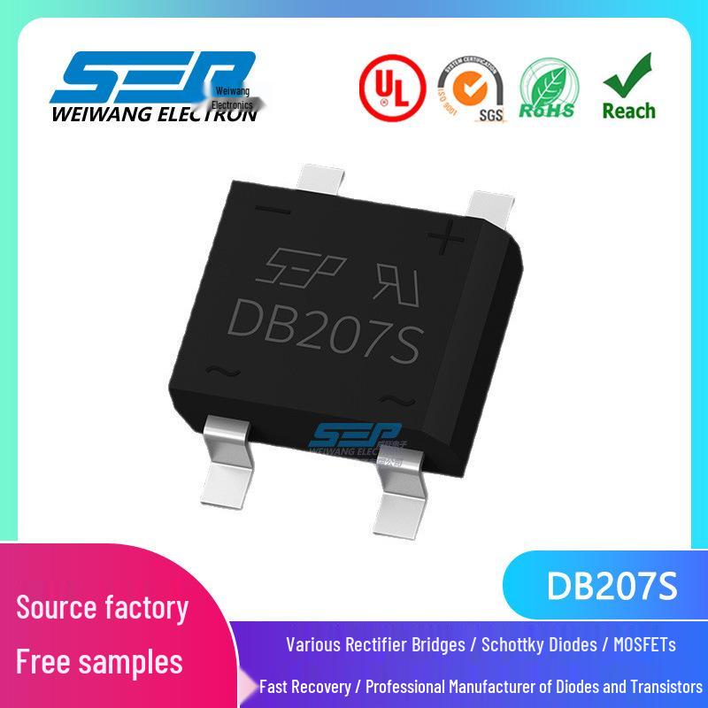 SEP Marke DB207SDBS 2A 1000V Oberflächenmontage Gleichrichterbrücke, Hochspannung, RoHS-zertifiziert