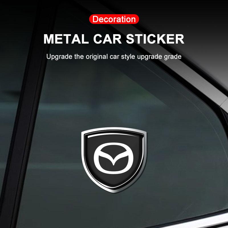 1Pcs 3D Metal Auto Door Shield Emblem Car Body Badge Sticker Styling For Mazda 3 6 CX5 2 CX3 CX9 MX5 RX8 Axela Demio MS CX5 2 Axela Demio Atenza MS GJ