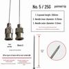 200mm Precision Stainless Steel Dispensing Needle with Pointed and Flat Tips