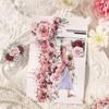 15 Pcs PET Long Floral Stickers Collage Embelishment Stickers for Card Making Scrapbook Materials Craft Daily Planner