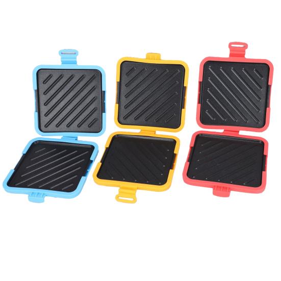 Microwave Toaster Sandwich Maker Baking Pan Non-Stick Dishwasher Safe Fast Even Cooking Sandwich Grill Pan for Home Office Breakfast