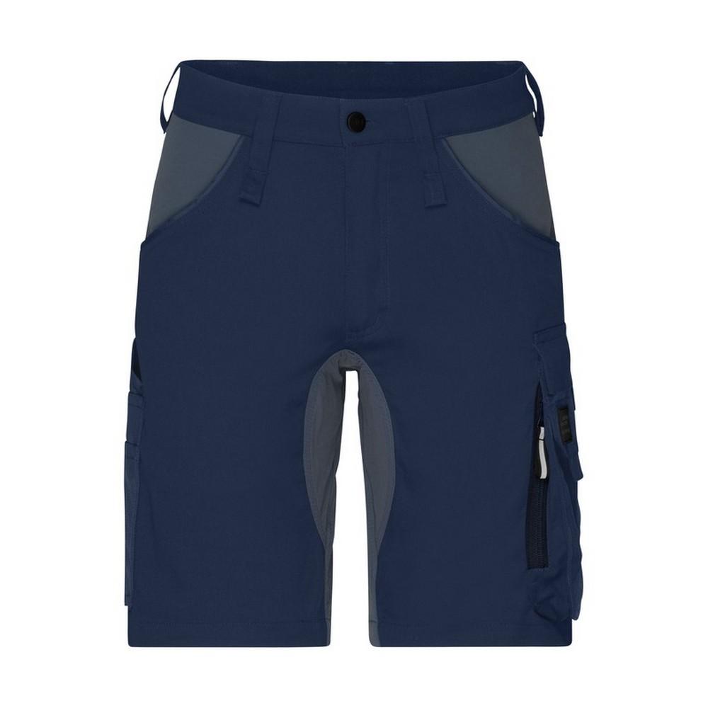 James and Nicholson Unisex Adult Workwear Stretch Slim Cargo Shorts