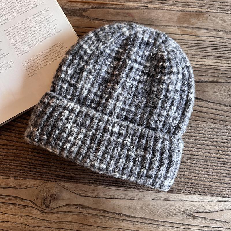 Fashion Women Colored Casual Thick Warm Knitted Hat For Winter Use Outings