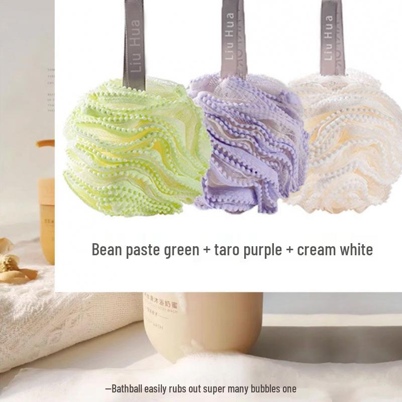 Durable Large Super Soft Bath Flower Ball - Non-Dispersing Foaming Net for Back Scrubbing