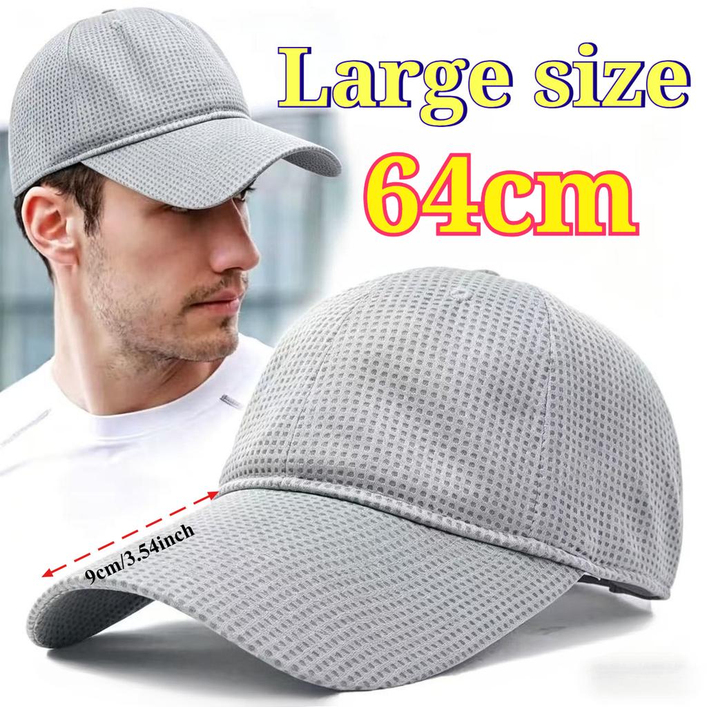 Summer Thin Mesh Big Head Large Size 64Cm Baseball Caps Extended Brim Outdoor Sun Protection Sports Cap Trucker Snapback Sun Hat