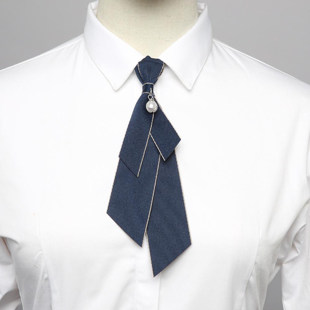 Detachable Necktie Pre-tied Bowknot Brooches Elegant Necktie Shirt Collar Pin Jewelry Accessories